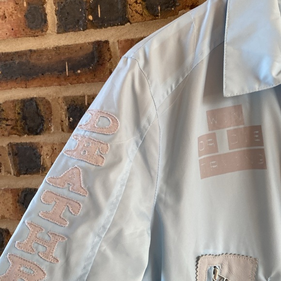 Super G Psycho Jackets & Blazers - Super G Psycho embroidered logo/skulls graphic zip jacket leather trim, W’s M